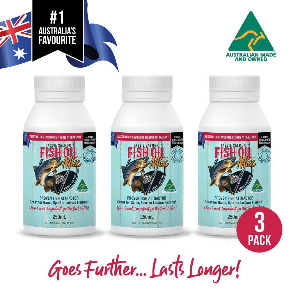 Tassie Salmon Fishing Oil Attractant 250ml x 3 Pack