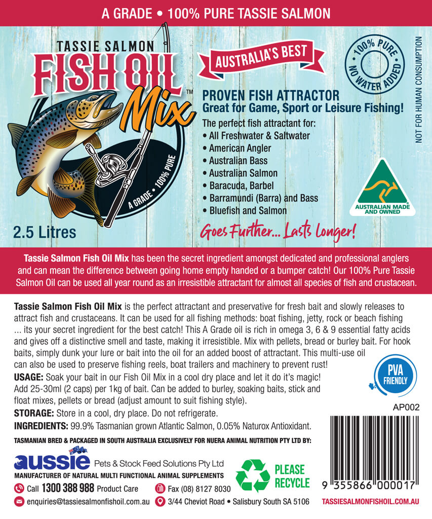 Tassie Salmon Fishing Oil Attractant 2.5 Litres