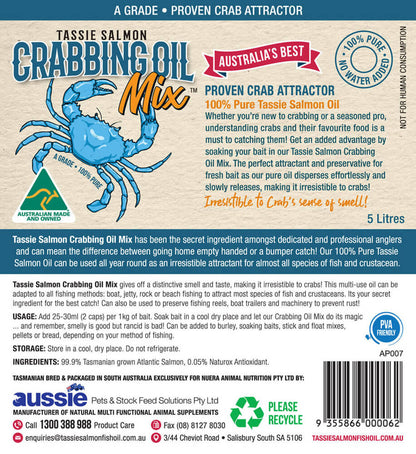 Tassie Salmon Crabbing Oil Attractant 5 Litres